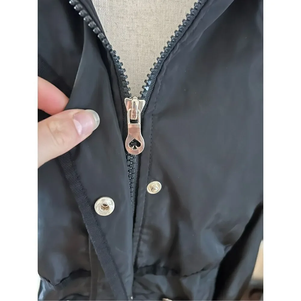 Kate spade  black raincoat size xs with a hoodie
